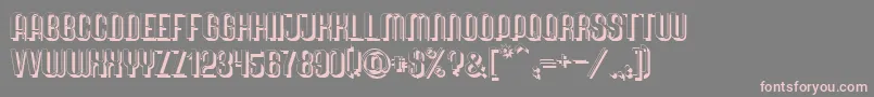 QuimbieShaddow-Schriftart – Rosa Schriften auf grauem Hintergrund