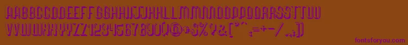 QuimbieShaddow Font – Purple Fonts on Brown Background