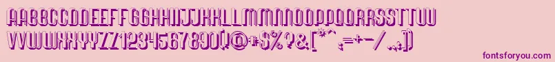 Шрифт QuimbieShaddow – фиолетовые шрифты на розовом фоне