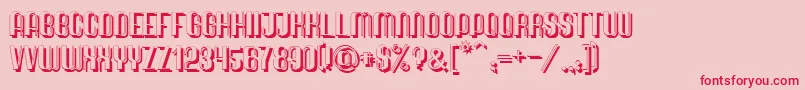 QuimbieShaddow Font – Red Fonts on Pink Background