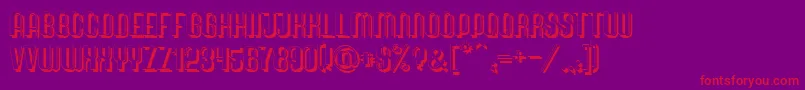QuimbieShaddow Font – Red Fonts on Purple Background