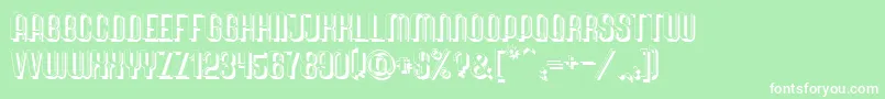 QuimbieShaddow Font – White Fonts on Green Background