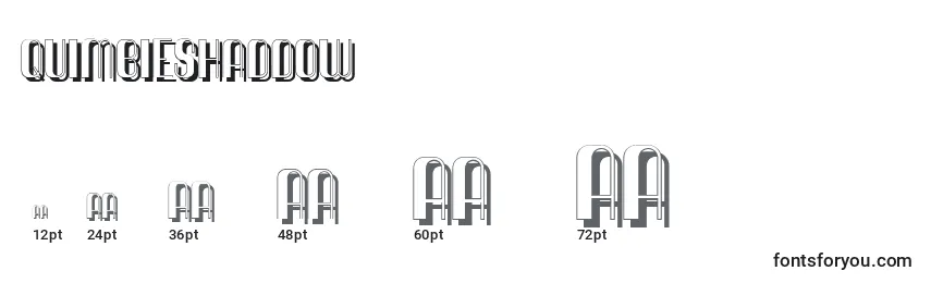 QuimbieShaddow Font Sizes