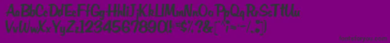 フォントEmRegular – 紫の背景に黒い文字