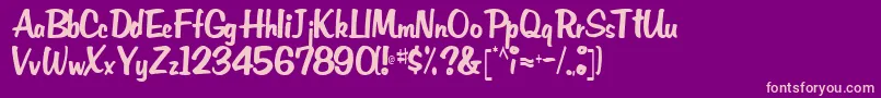 EmRegular Font – Pink Fonts on Purple Background