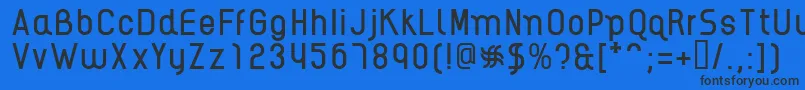 Fonte AikelsoR – fontes pretas em um fundo azul