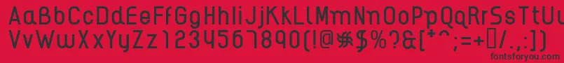 フォントAikelsoR – 赤い背景に黒い文字