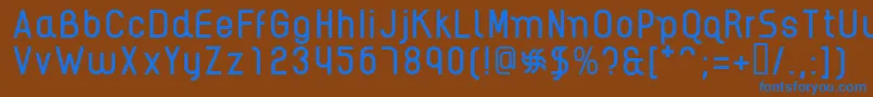 AikelsoR Font – Blue Fonts on Brown Background