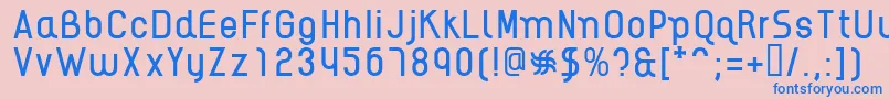 フォントAikelsoR – ピンクの背景に青い文字