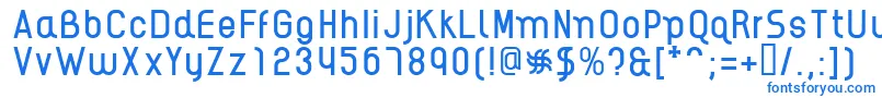 フォントAikelsoR – 白い背景に青い文字