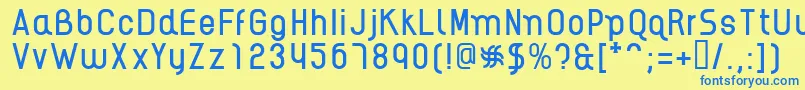 AikelsoR Font – Blue Fonts on Yellow Background