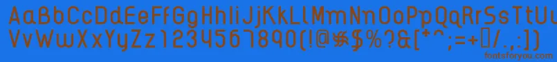 AikelsoR Font – Brown Fonts on Blue Background