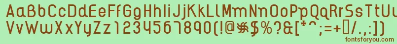 Шрифт AikelsoR – коричневые шрифты на зелёном фоне