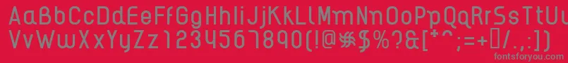 フォントAikelsoR – 赤い背景に灰色の文字