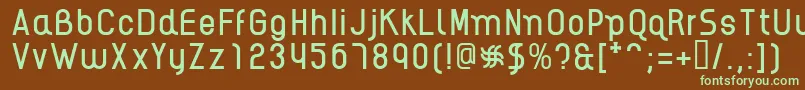 Шрифт AikelsoR – зелёные шрифты на коричневом фоне