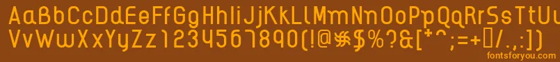 AikelsoR Font – Orange Fonts on Brown Background