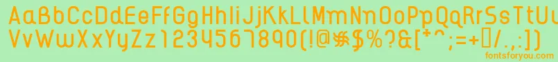 AikelsoR Font – Orange Fonts on Green Background