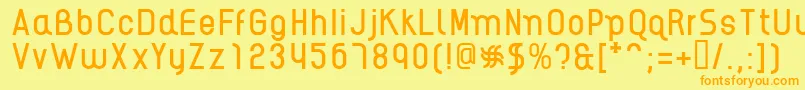 AikelsoR Font – Orange Fonts on Yellow Background