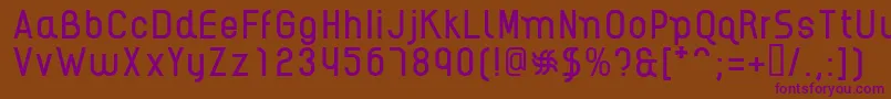 AikelsoR Font – Purple Fonts on Brown Background