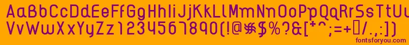 Шрифт AikelsoR – фиолетовые шрифты на оранжевом фоне