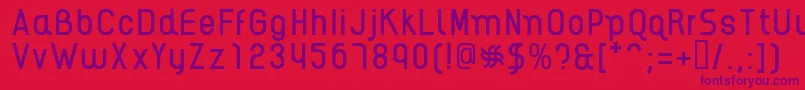フォントAikelsoR – 赤い背景に紫のフォント