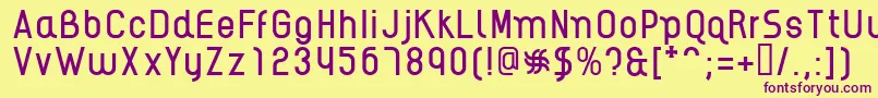 AikelsoR Font – Purple Fonts on Yellow Background