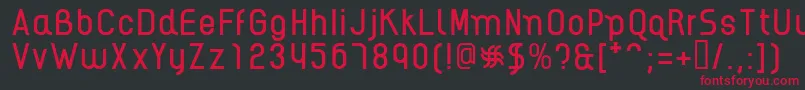 フォントAikelsoR – 黒い背景に赤い文字