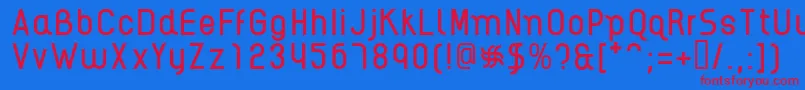 AikelsoR Font – Red Fonts on Blue Background