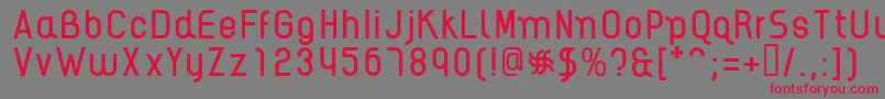 Fonte AikelsoR – fontes vermelhas em um fundo cinza