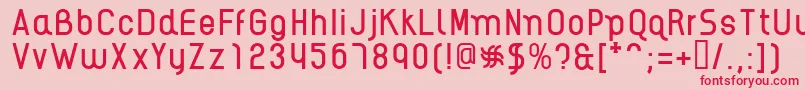 フォントAikelsoR – ピンクの背景に赤い文字