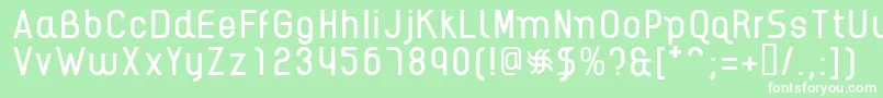 フォントAikelsoR – 緑の背景に白い文字