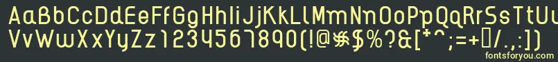 フォントAikelsoR – 黒い背景に黄色の文字