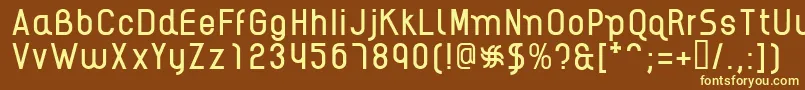 Шрифт AikelsoR – жёлтые шрифты на коричневом фоне