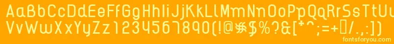 AikelsoR Font – Yellow Fonts on Orange Background