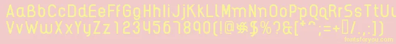 AikelsoR Font – Yellow Fonts on Pink Background
