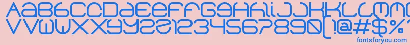 フォントHelen – ピンクの背景に青い文字