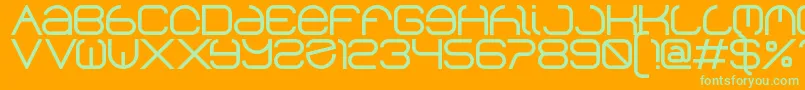 Helen-Schriftart – Grüne Schriften auf orangefarbenem Hintergrund