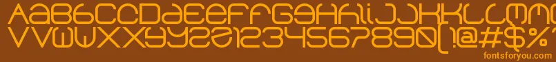 Helen-Schriftart – Orangefarbene Schriften auf braunem Hintergrund
