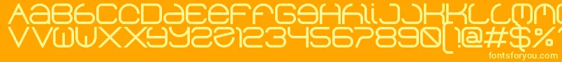 Helen-Schriftart – Gelbe Schriften auf orangefarbenem Hintergrund
