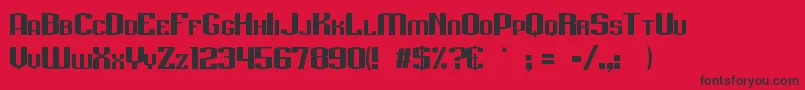 Czcionka Metriqs – czarne czcionki na czerwonym tle
