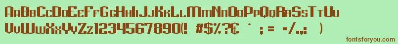 Metriqs-Schriftart – Braune Schriften auf grünem Hintergrund