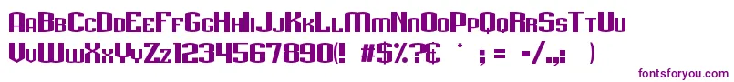 Czcionka Metriqs – fioletowe czcionki