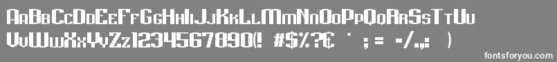 Metriqs-Schriftart – Weiße Schriften auf grauem Hintergrund
