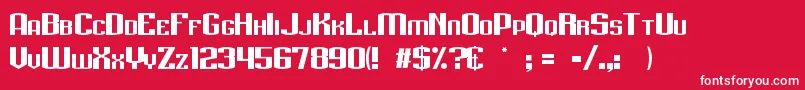 Metriqs Font – White Fonts on Red Background