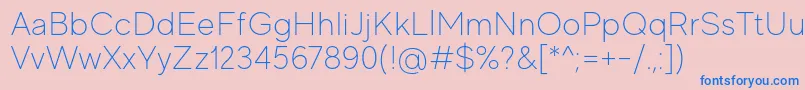 MadeEvolveSansThinPersonalUse Font – Blue Fonts on Pink Background