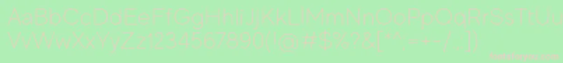 MadeEvolveSansThinPersonalUse Font – Pink Fonts on Green Background