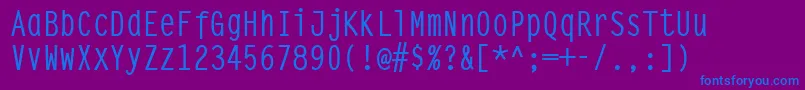 Шрифт Steeptypewritermedium – синие шрифты на фиолетовом фоне