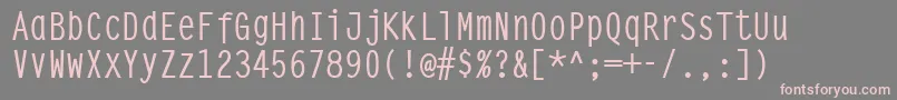 Шрифт Steeptypewritermedium – розовые шрифты на сером фоне