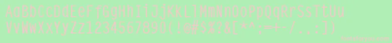 Steeptypewritermedium Font – Pink Fonts on Green Background