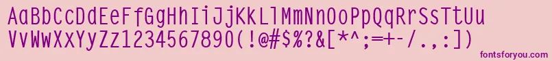 Steeptypewritermedium Font – Purple Fonts on Pink Background